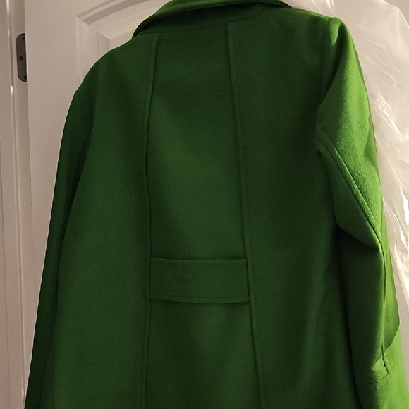 Calvin Klein Vibrant Green Pea Coat - Picture 2 of 4